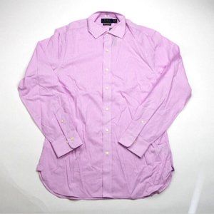 POLO RALPH LAUREN PINK WHITE STRIPED SLIM FIT EASY CARE SHIRT